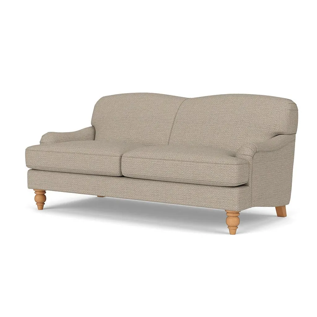 Ashbee 3-Seater Sofa - Natural, Herringbone Weave
