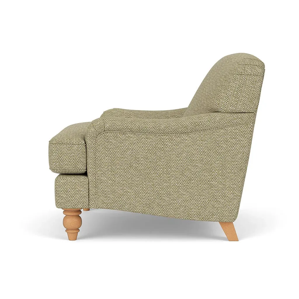 Ashbee Armchair - Apple, Herringbone Weave
