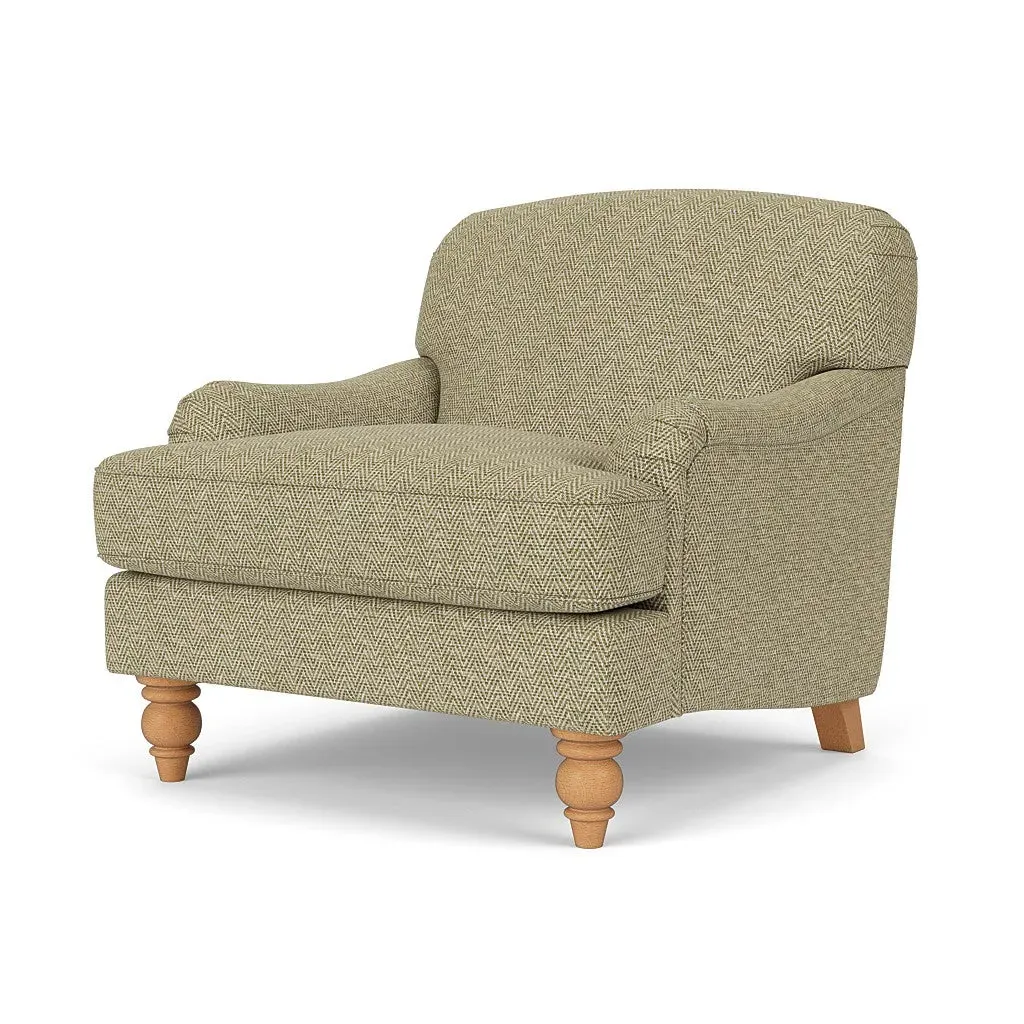 Ashbee Armchair - Apple, Herringbone Weave