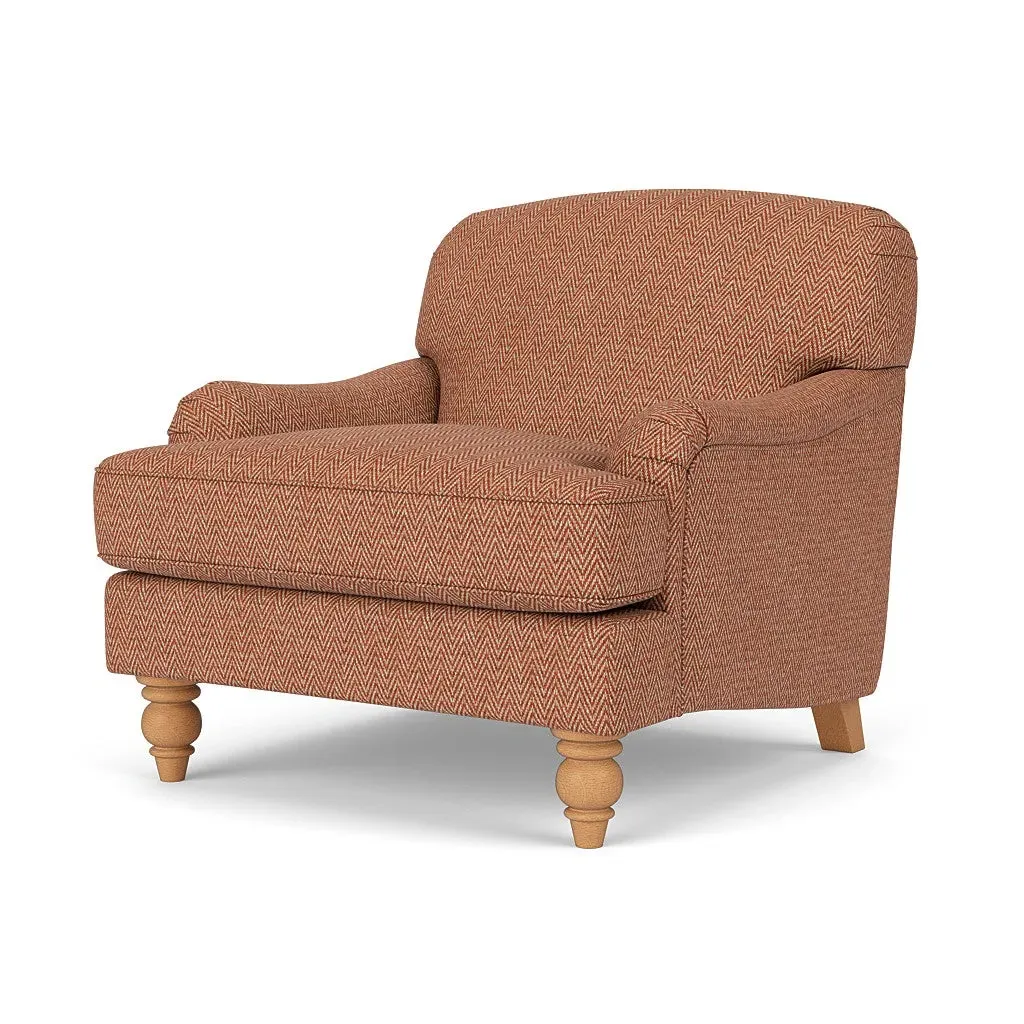 Ashbee Armchair - Brick, Herringbone Weave