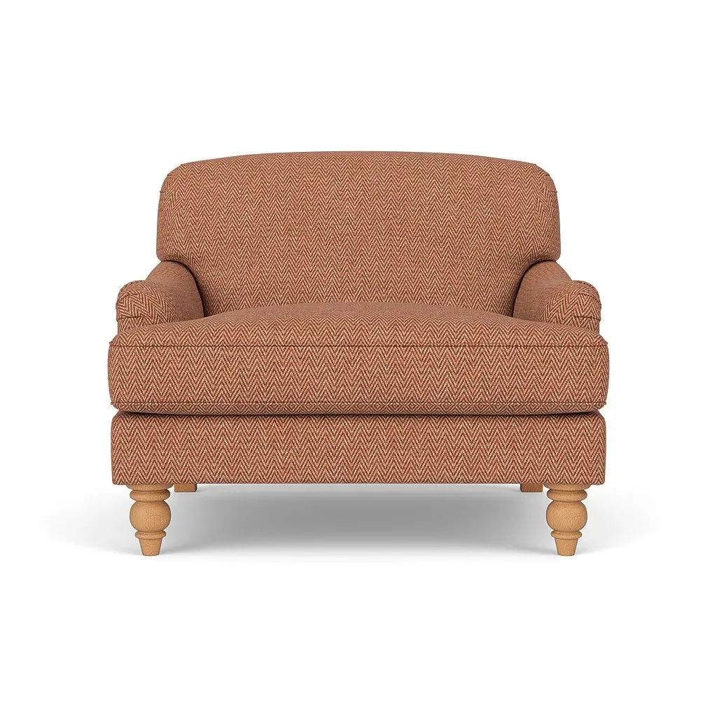 Ashbee Love Seat - Brick, Herringbone Weave image