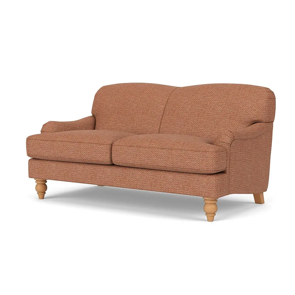 Large 2-Seater Sofa - Brick, Herringbone Weave