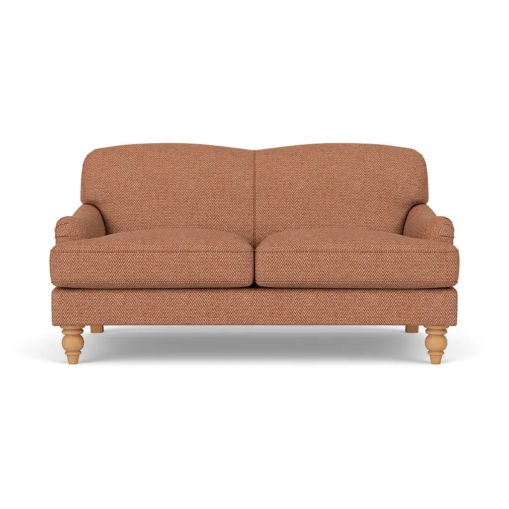 Large 2-Seater Sofa - Brick, Herringbone Weave