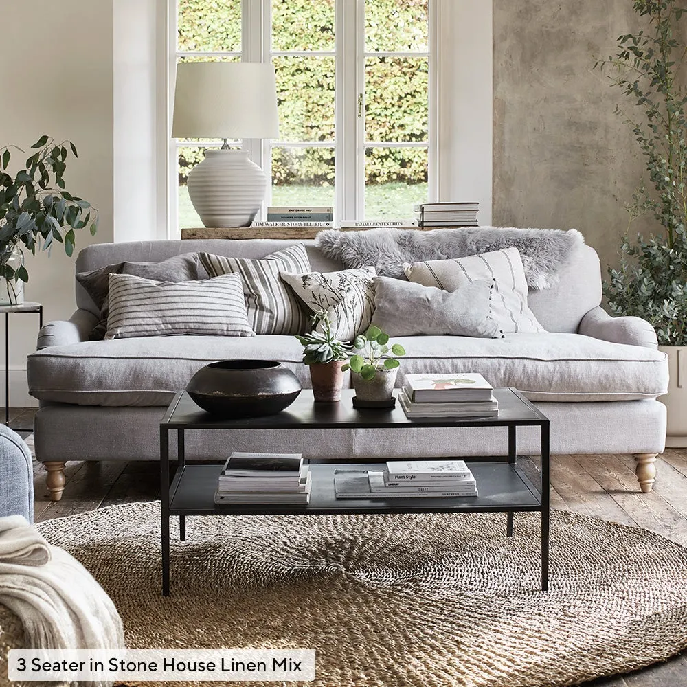 Large 2-Seater Sofa - Natural, House Linen Mix