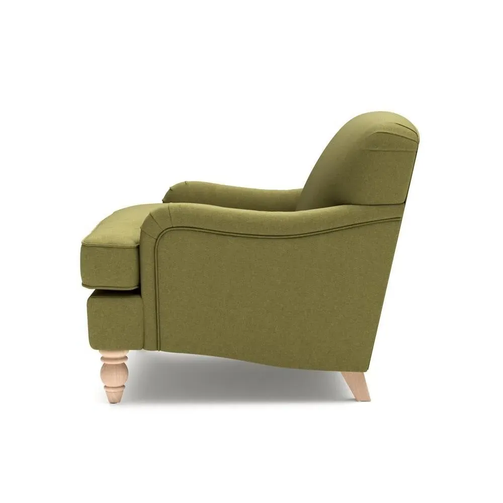 Love Seat - Apple Green, Linen