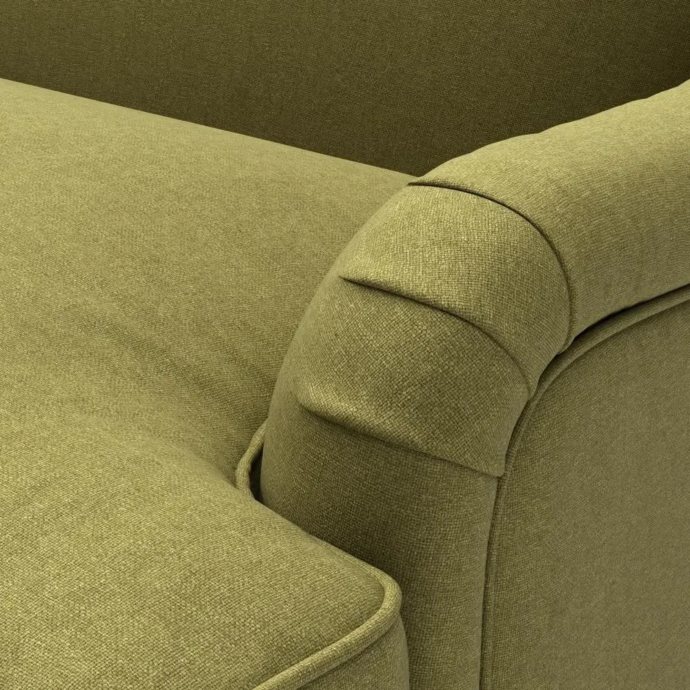 Love Seat - Apple Green, Linen