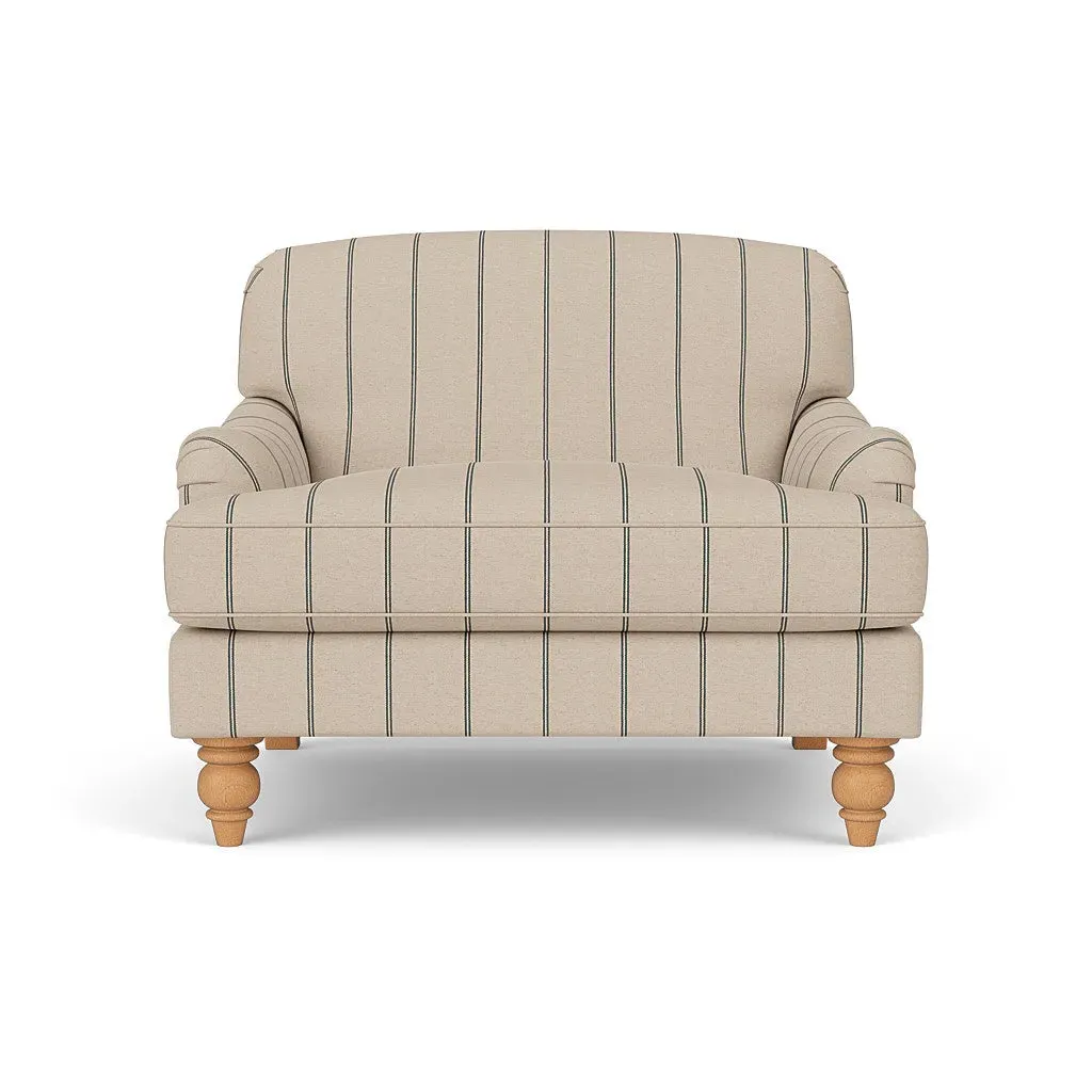 Compton Stripe 2-Seater Sofa - Charcoal by The Cotswold Company, image 2