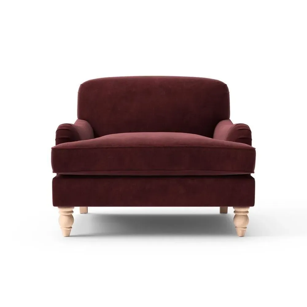 Love Seat - Dark Rosehip, Velvet