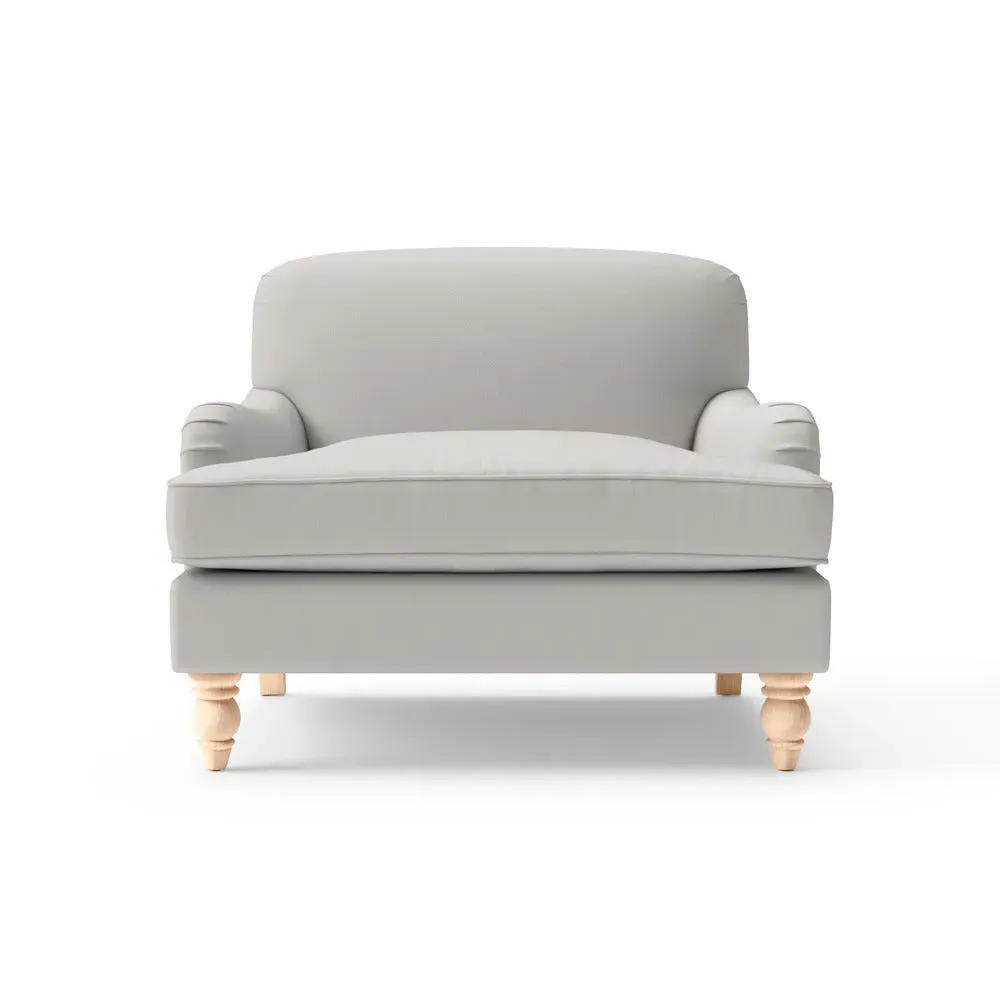 Love Seat - Dove Grey, Linen