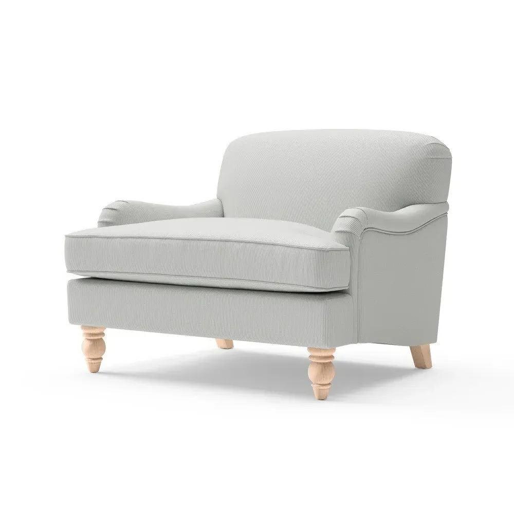 Love Seat - Duck Egg, Broadway Stripe