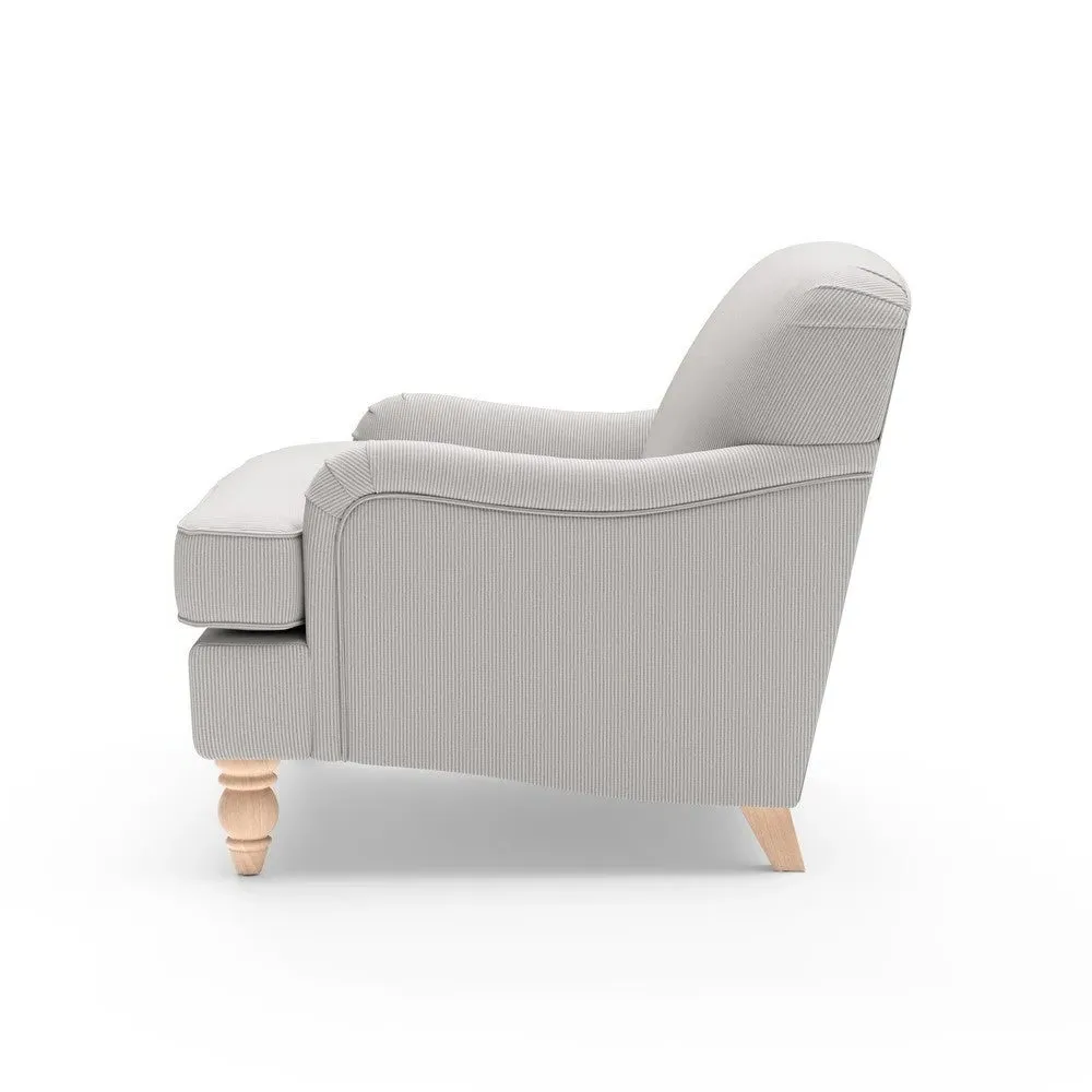 Love Seat - Grey, Broadway Stripe