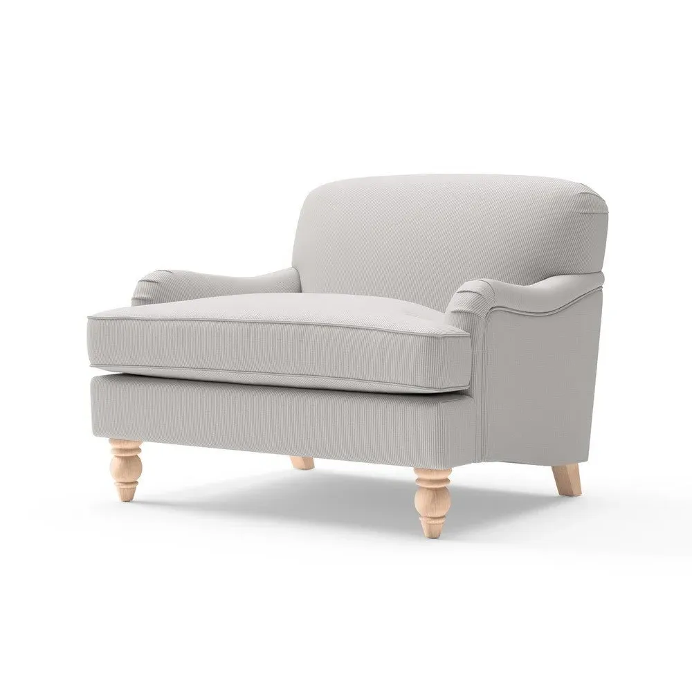 Love Seat - Grey, Broadway Stripe