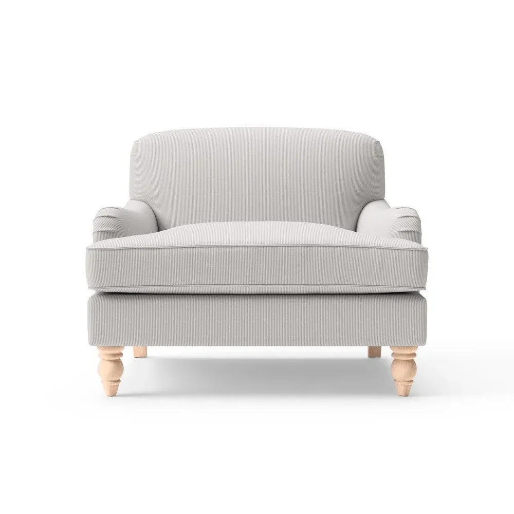 Love Seat - Grey, Broadway Stripe