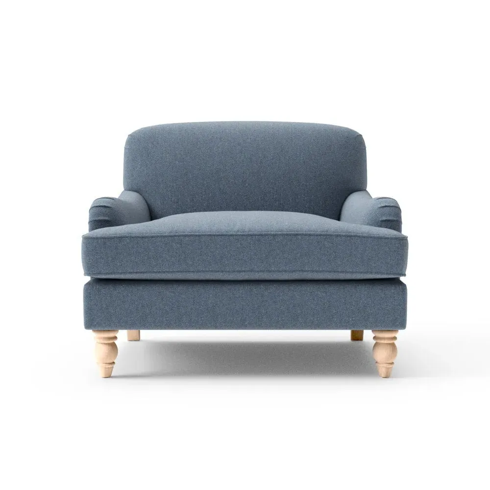 Love Seat - Indigo, Rustic Weave