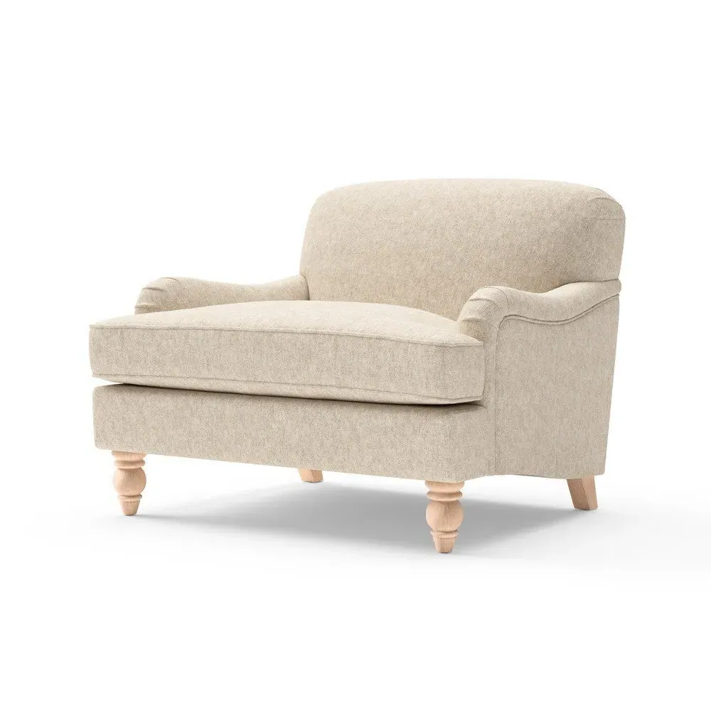 Love Seat - Natural, Aquaclean Oxford