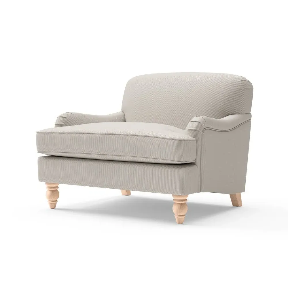 Love Seat - Natural, Broadway Stripe