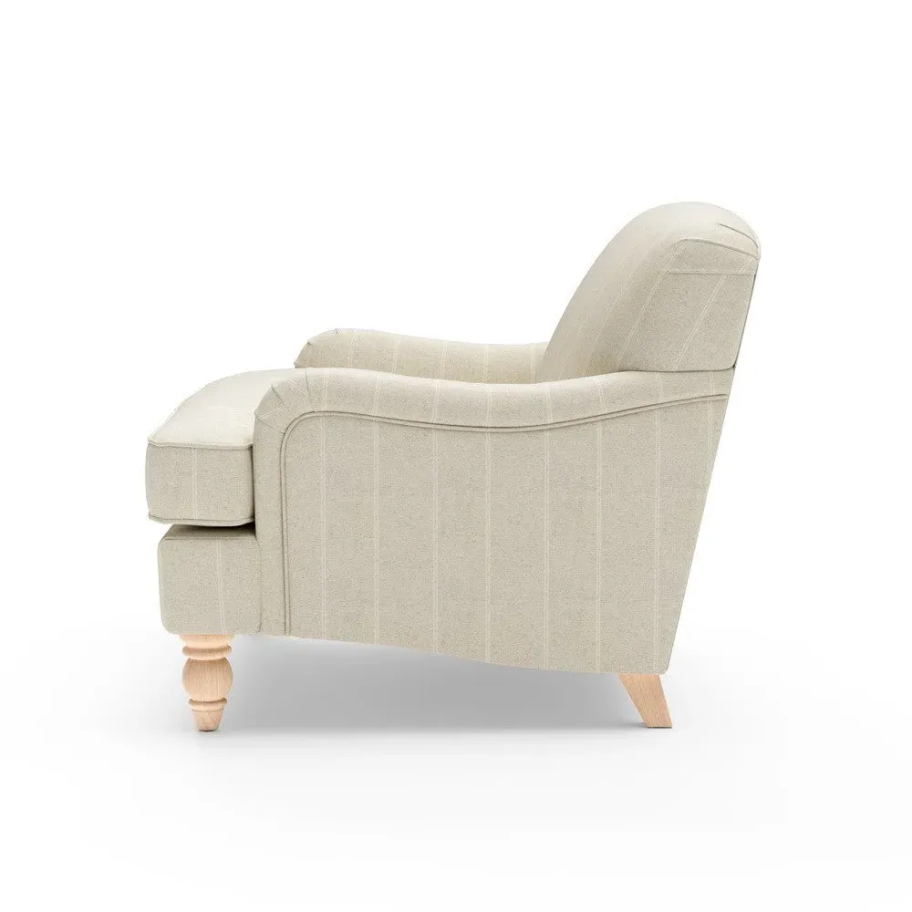 Love Seat - Natural, Compton Stripe