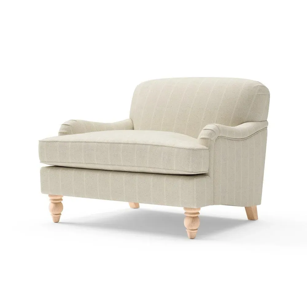 Love Seat - Natural, Compton Stripe