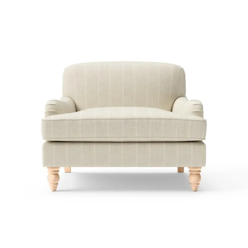 Love Seat - Natural, Compton Stripe
