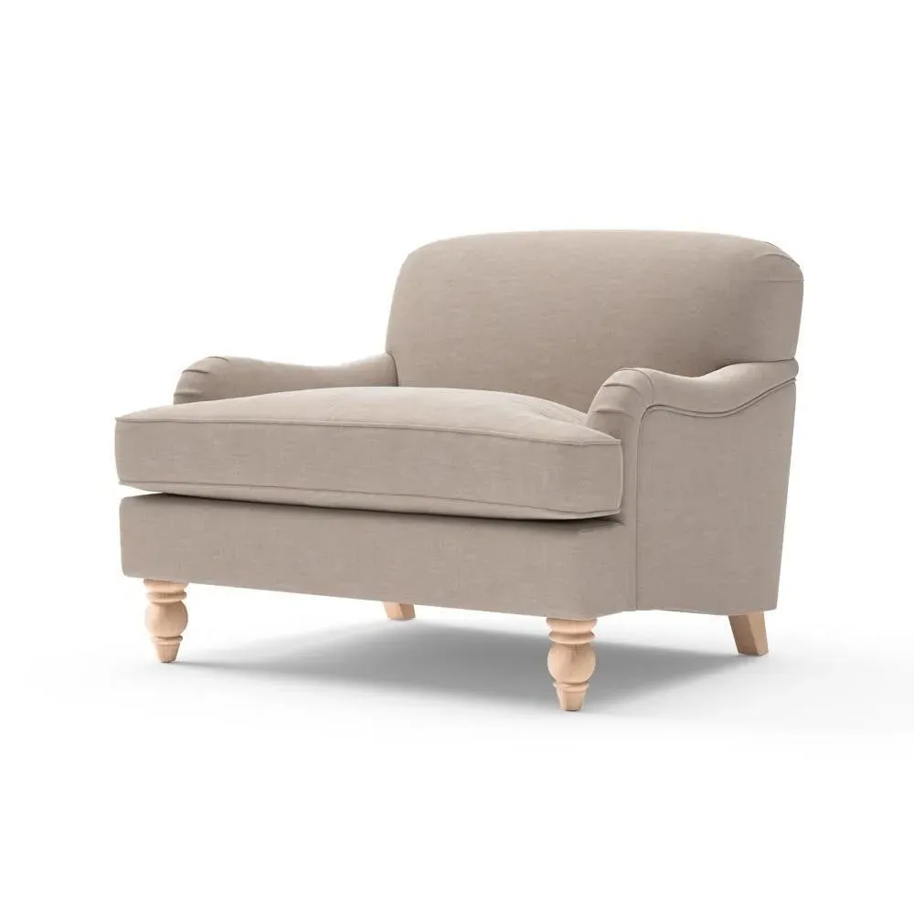 Love Seat - Natural, Eco Chenille