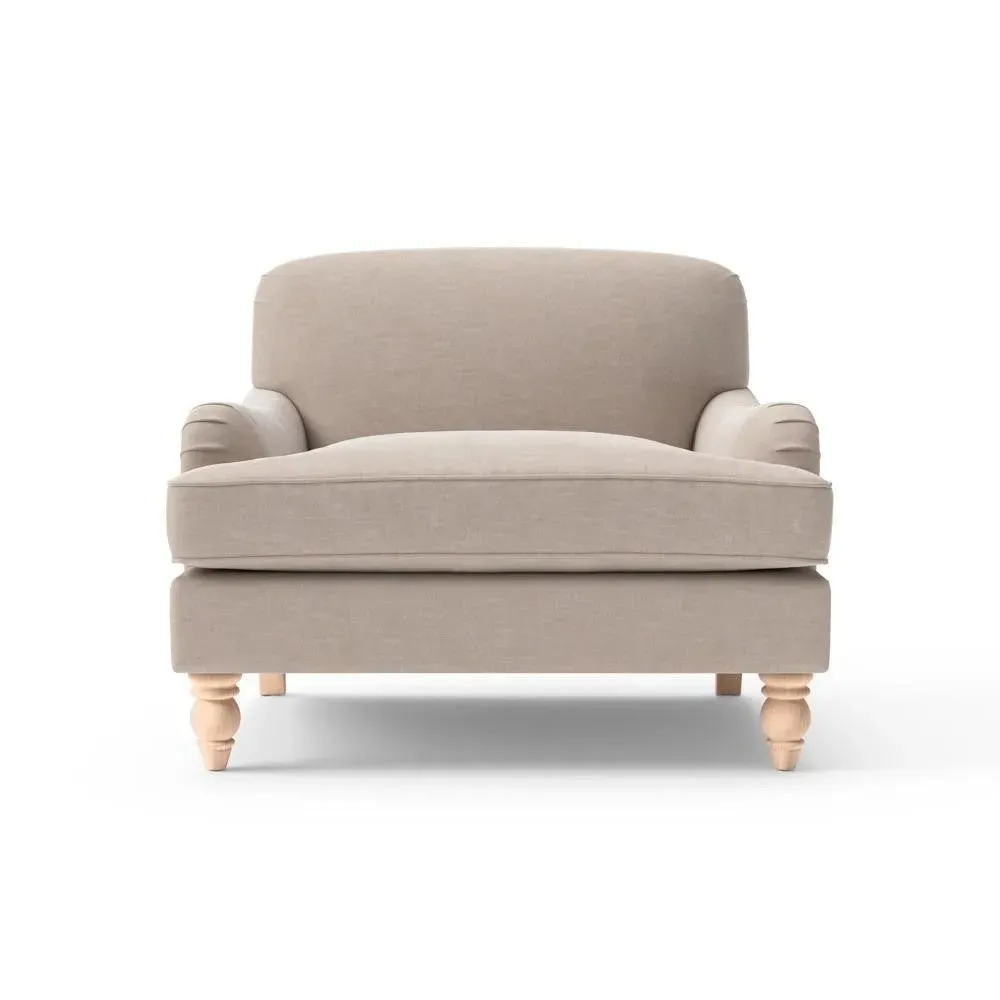 Love Seat - Natural, Eco Chenille