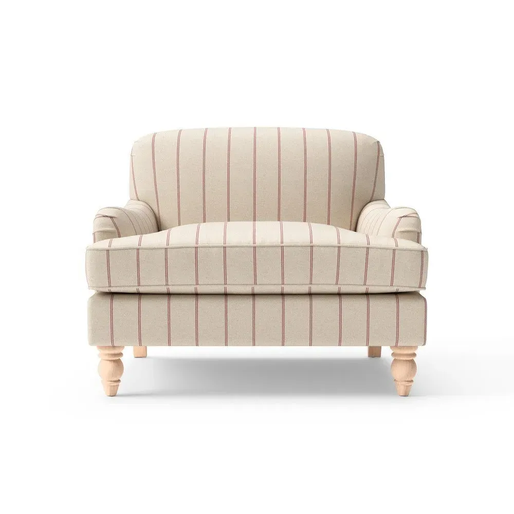 Love Seat - Raspberry, Compton Stripe