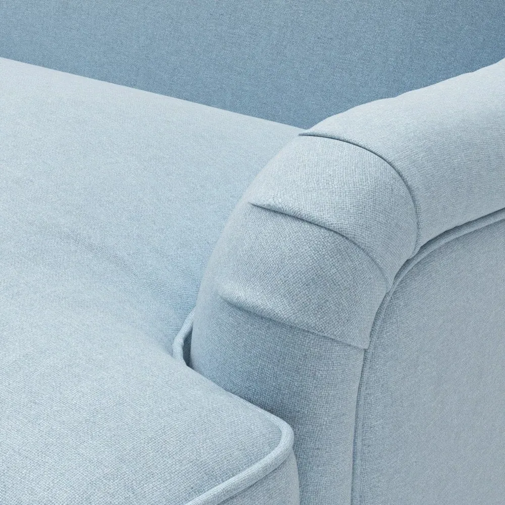 Love Seat - Sky Blue, Linen