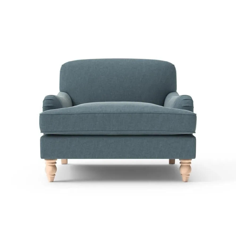 Love Seat - Teal, Eco Chenille