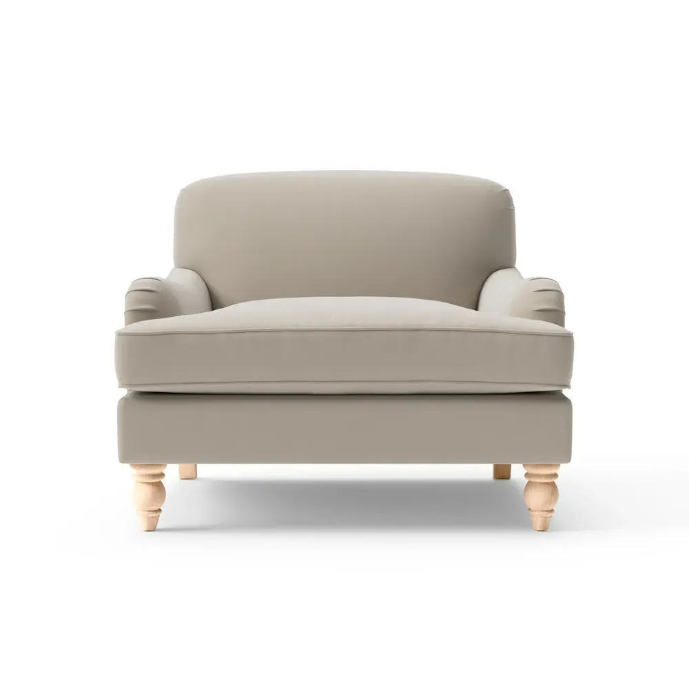 Love Seat - Weathered Pebble, Velvet