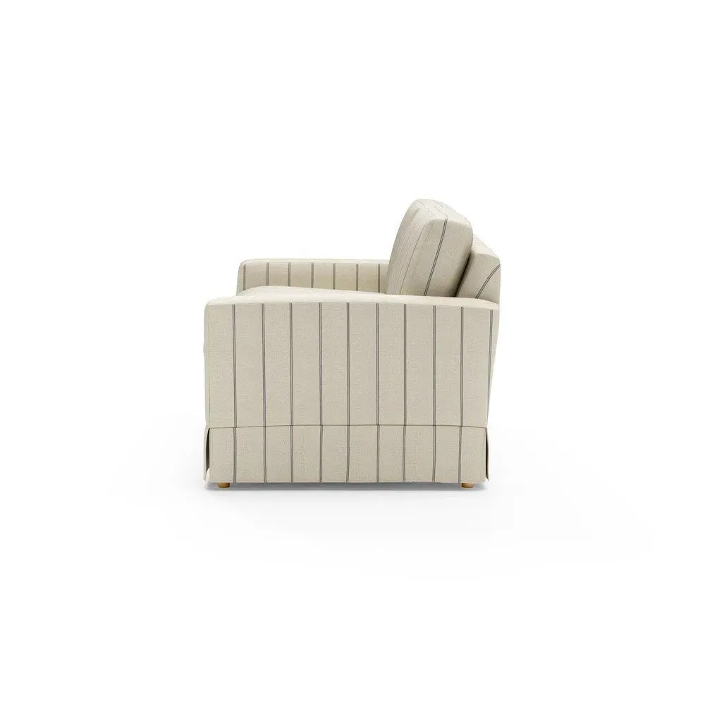 3-Seater Sofa - Charcoal, Compton Stripe