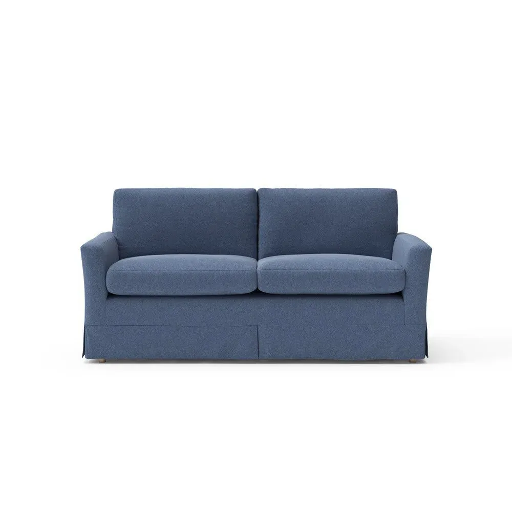 3 Seater Sofa - Dark Blue, Chunky Cotton