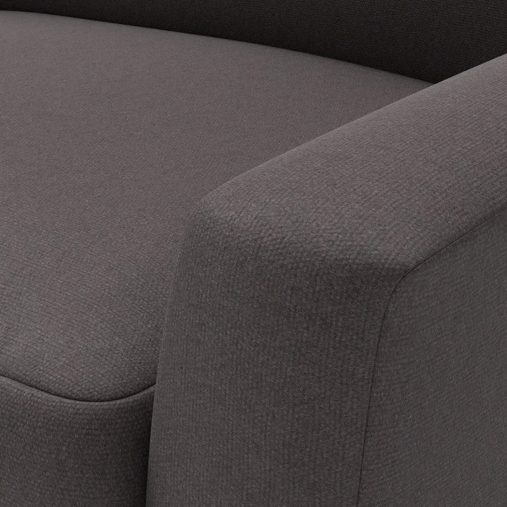 3-Seater Sofa - Grey Brown, Chunky Cotton