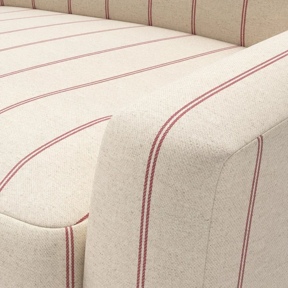 3-Seater Sofa - Raspberry, Compton Stripe