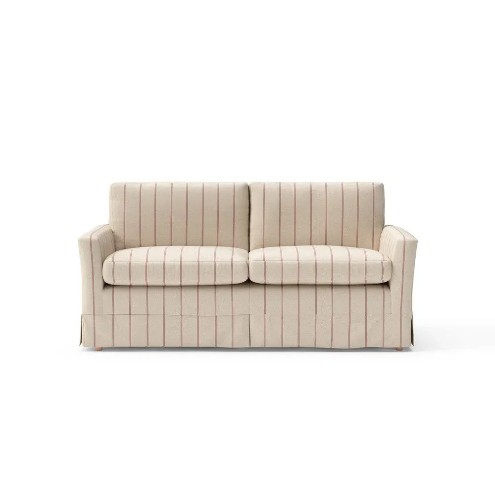 3-Seater Sofa - Raspberry, Compton Stripe image