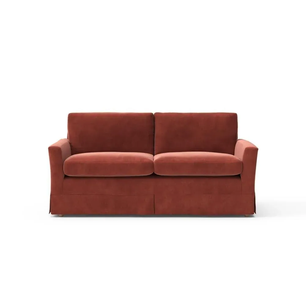 3-Seater Sofa - Red, Matt Velvet image