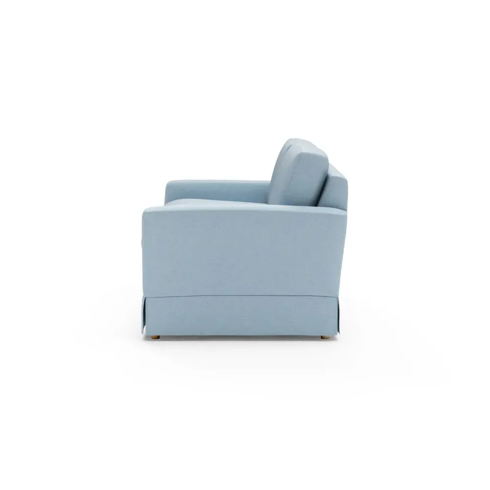 3 Seater Sofa - Sky Blue, House Linen Mix