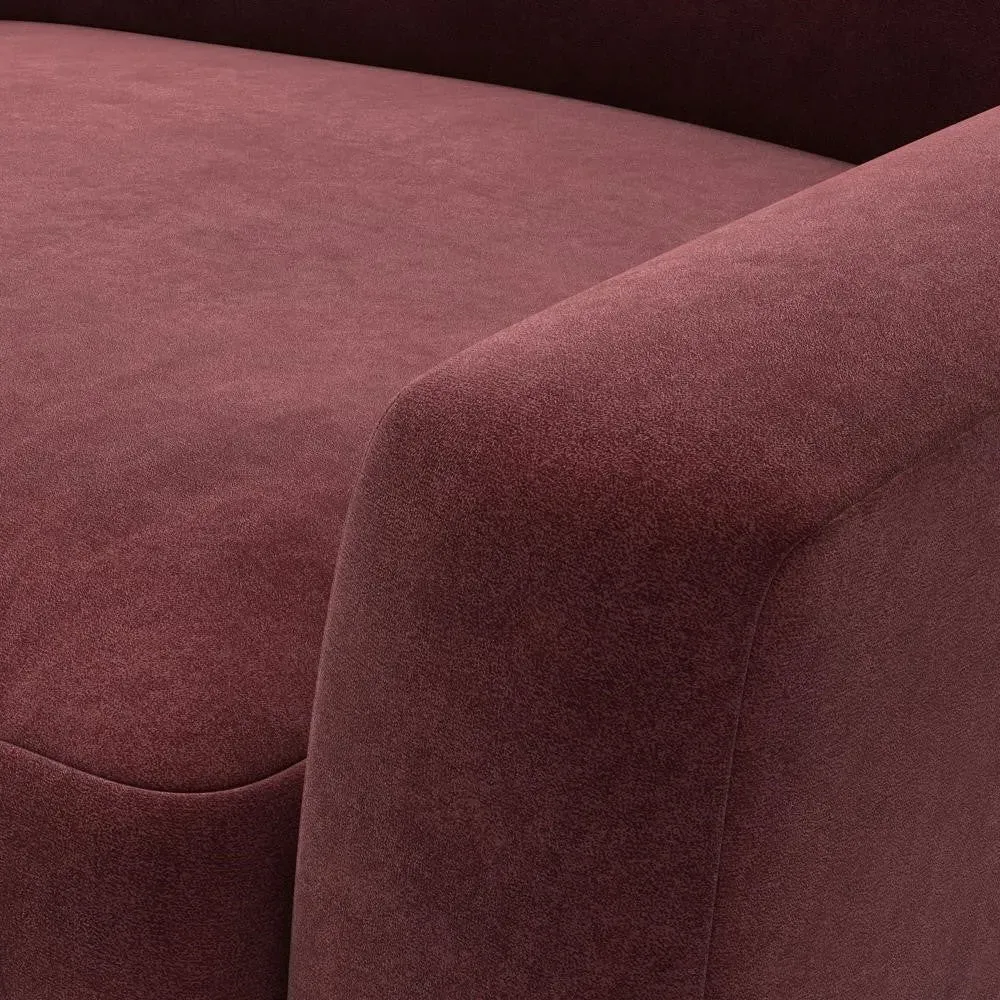 4-Seater Sofa - Dark Rosehip, Matt Velvet