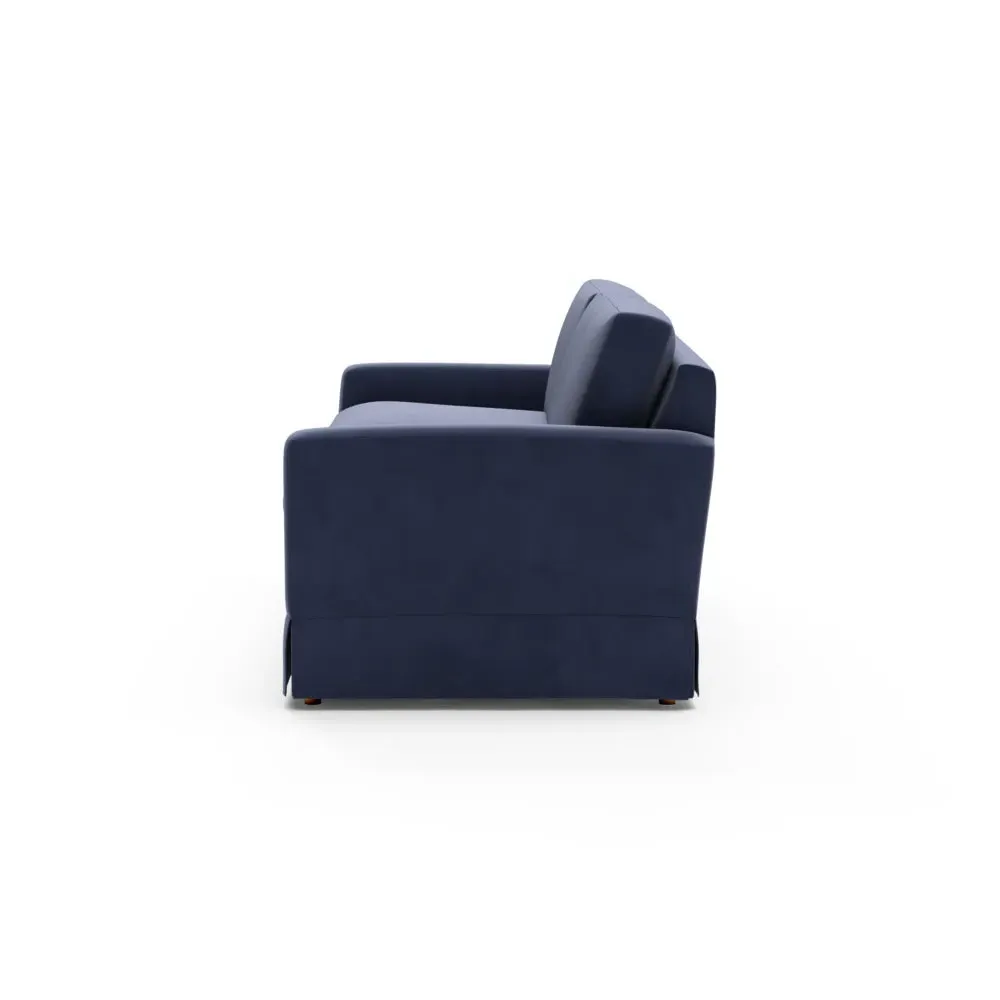4-Seater Sofa - Deep Blue, Velvet