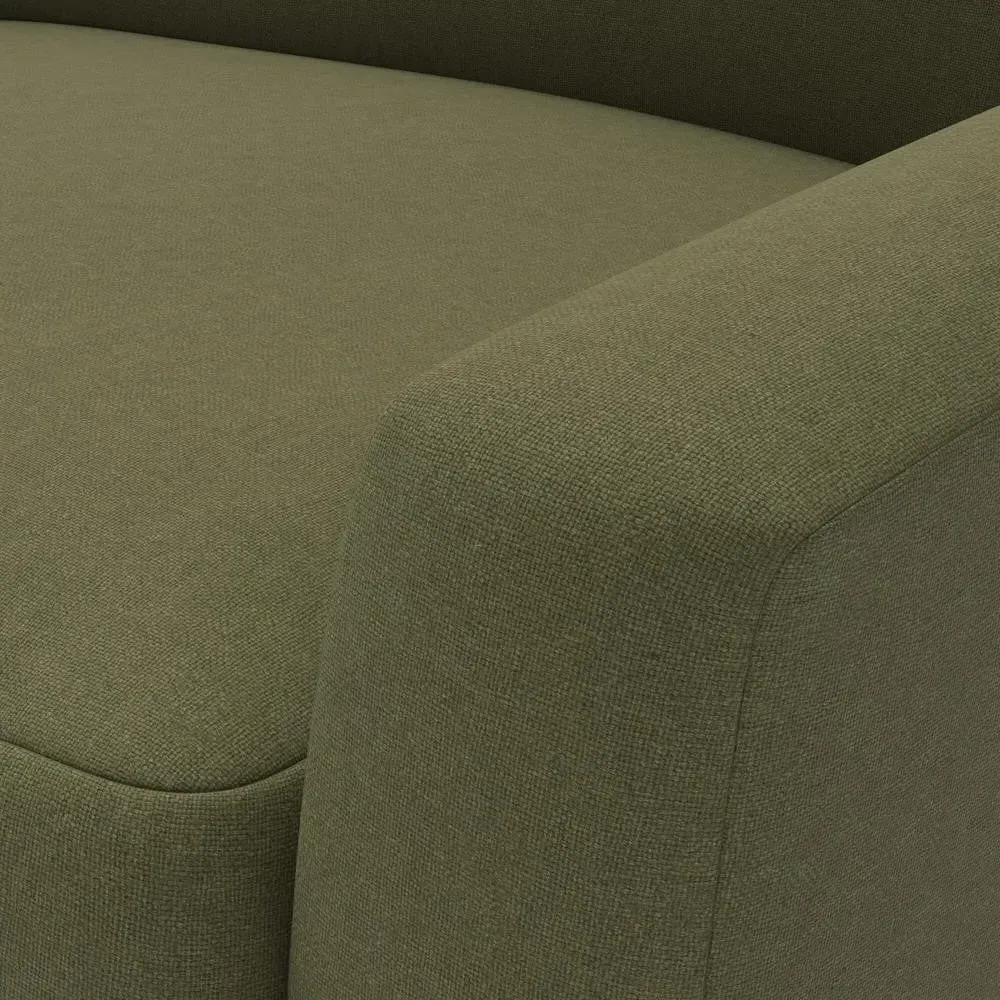 4-Seater Sofa - Forest Green, Linen Mix