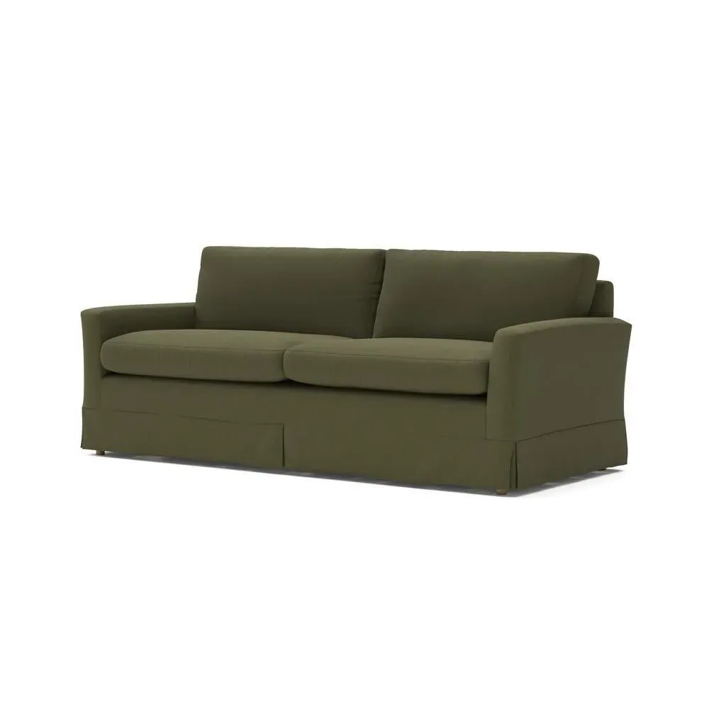 4-Seater Sofa - Forest Green, Linen Mix