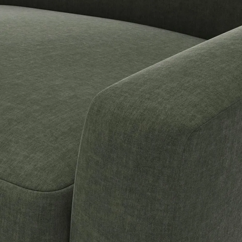 4-Seater Sofa - Green, Eco Chenille