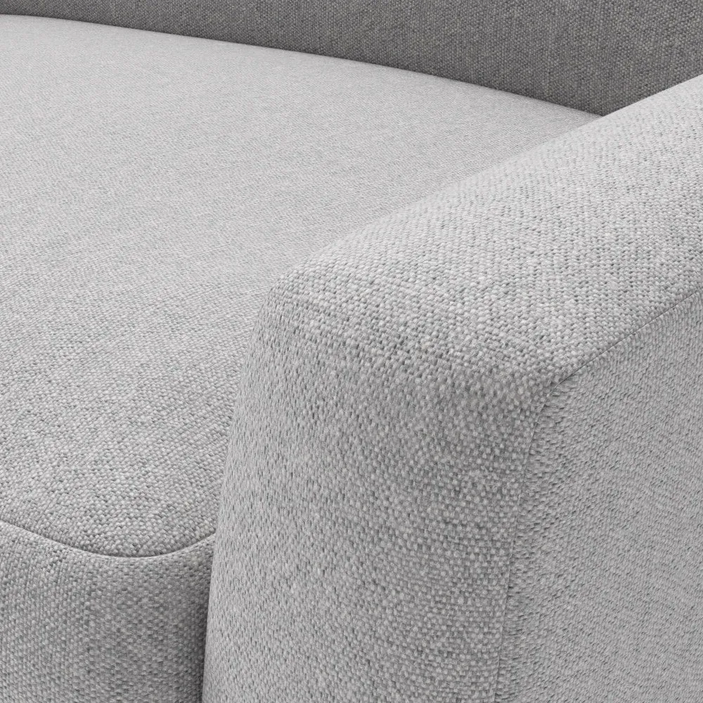 4 Seater Sofa - Grey Marl, Rustic Weave