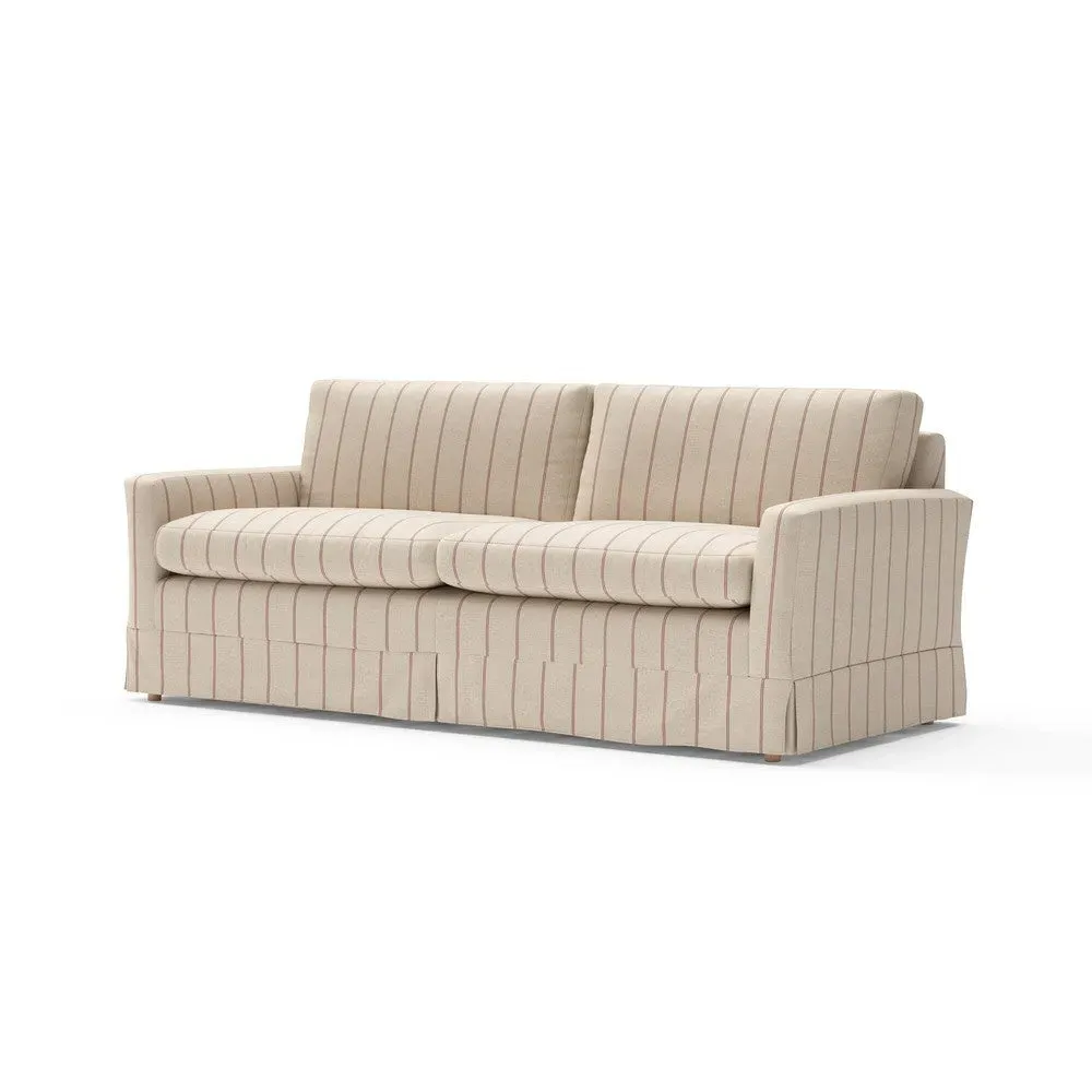 4-Seater Sofa - Raspberry, Compton Stripe