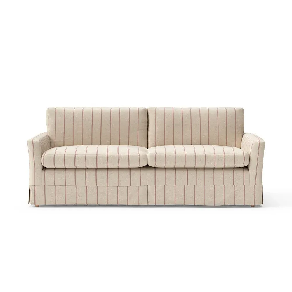 4-Seater Sofa - Raspberry, Compton Stripe