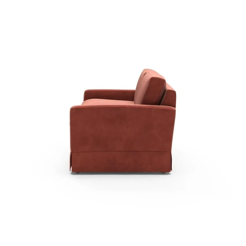 4-Seater Sofa - Red, Matt Velvet