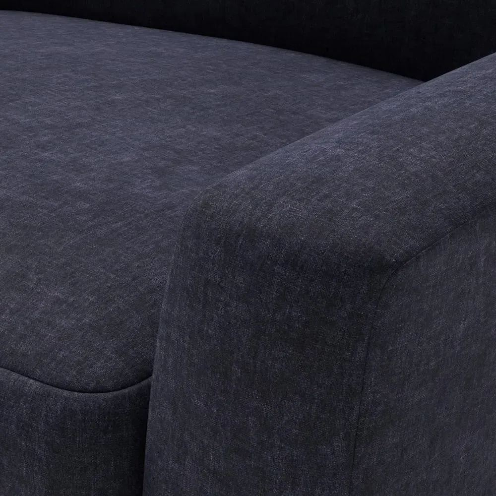 Armchair - Black, Eco Chenille