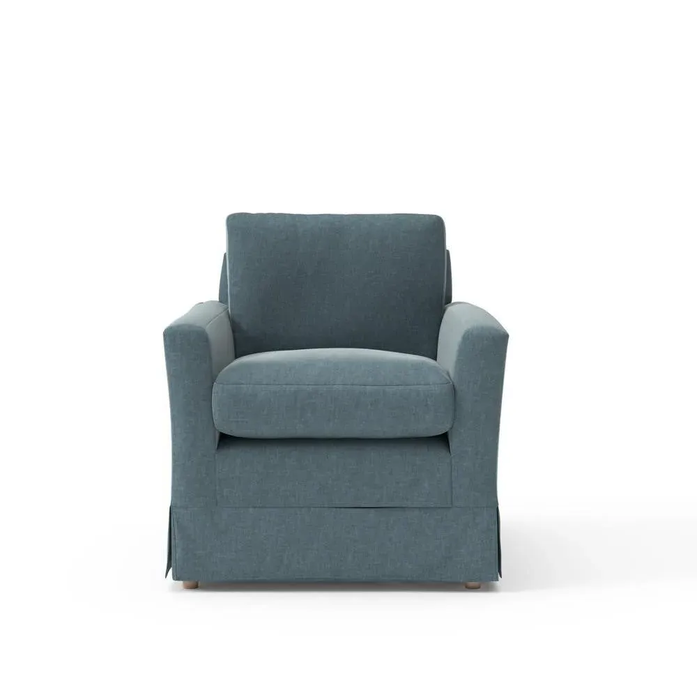 Armchair - Blue, Eco Chenille