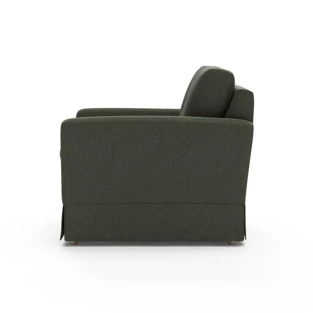 Armchair - Green, Eco Chenille
