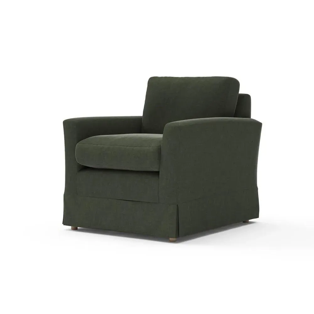 Armchair - Green, Eco Chenille