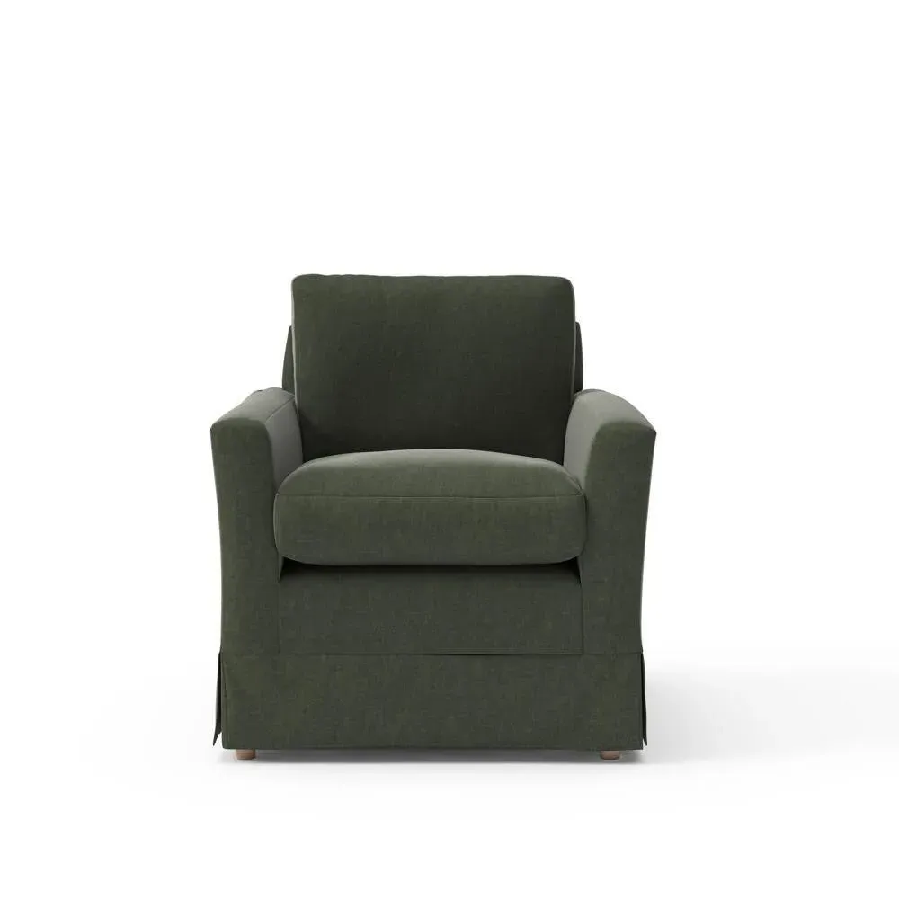 Armchair - Green, Eco Chenille